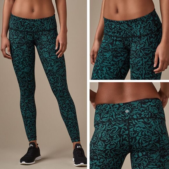 Lululemon Wunder Under Low-Rise Tight Luxtreme In Thrive Viridian Green Black 4 - Picture 1 of 9